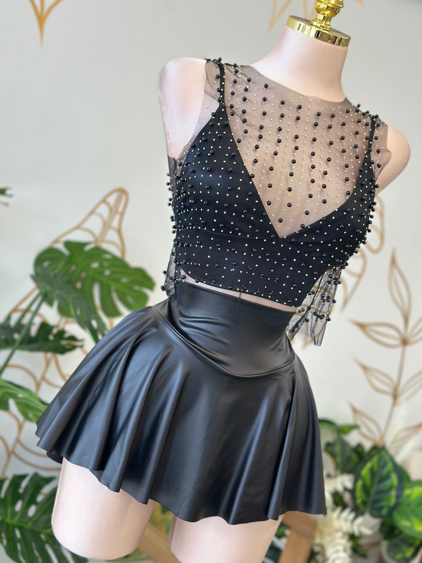 Sleek Black Crop Top