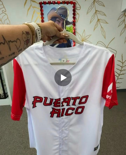 Puerto Rico Lindor Button Jersey