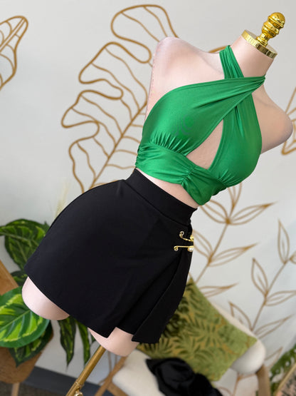 Emerald Glow Halter Top