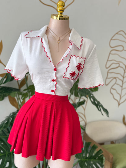 Cherry Flow Skort