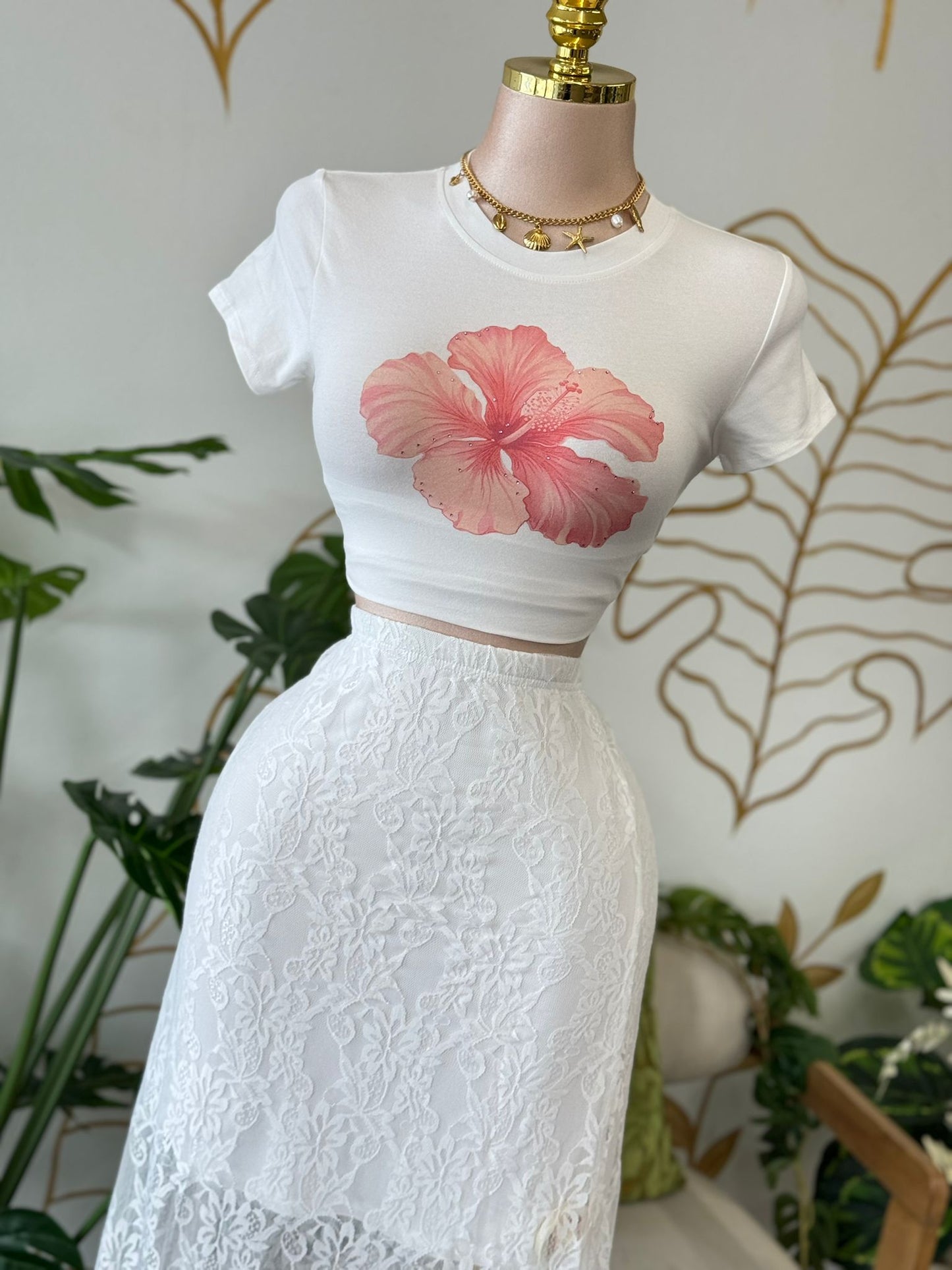 Hibiscus Crop Tee