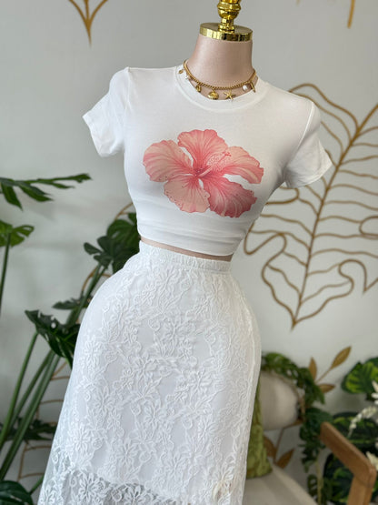 Hibiscus Crop Tee