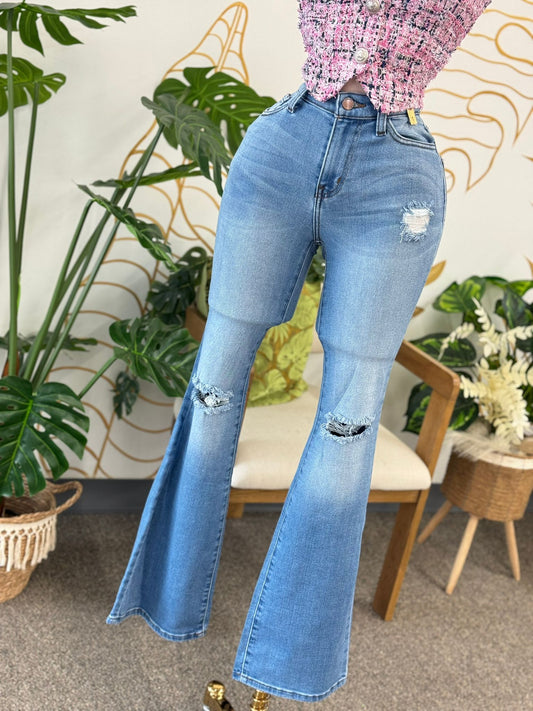 “Jeans Bootcut Light Damage”