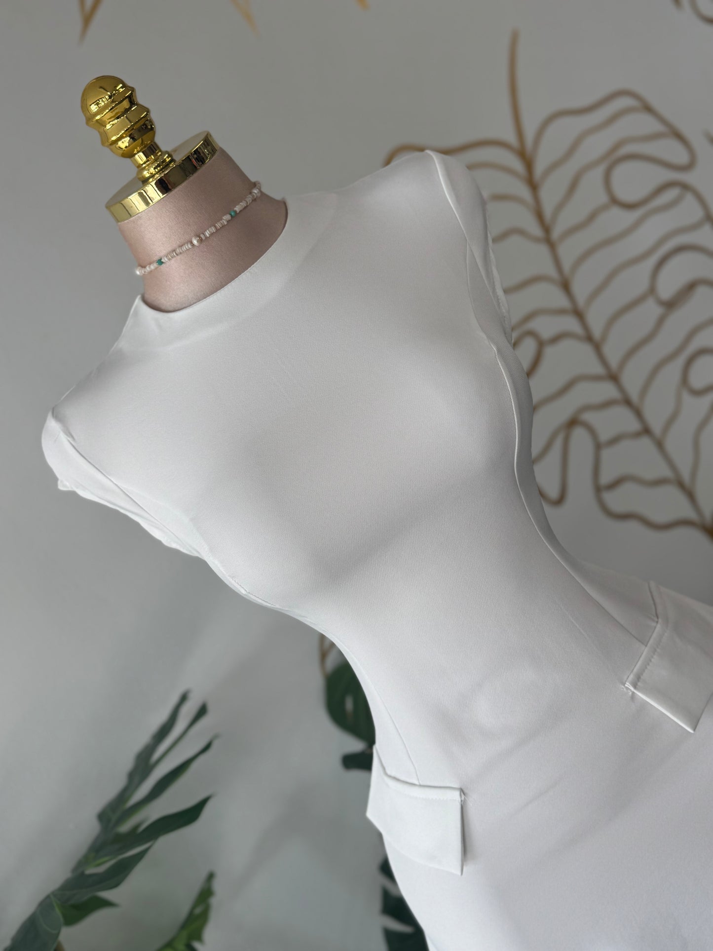White Sculpt Dress
