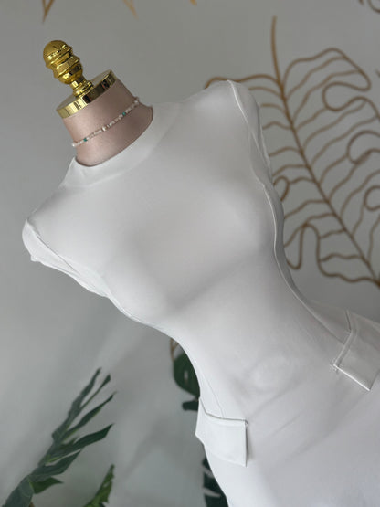 White Sculpt Dress