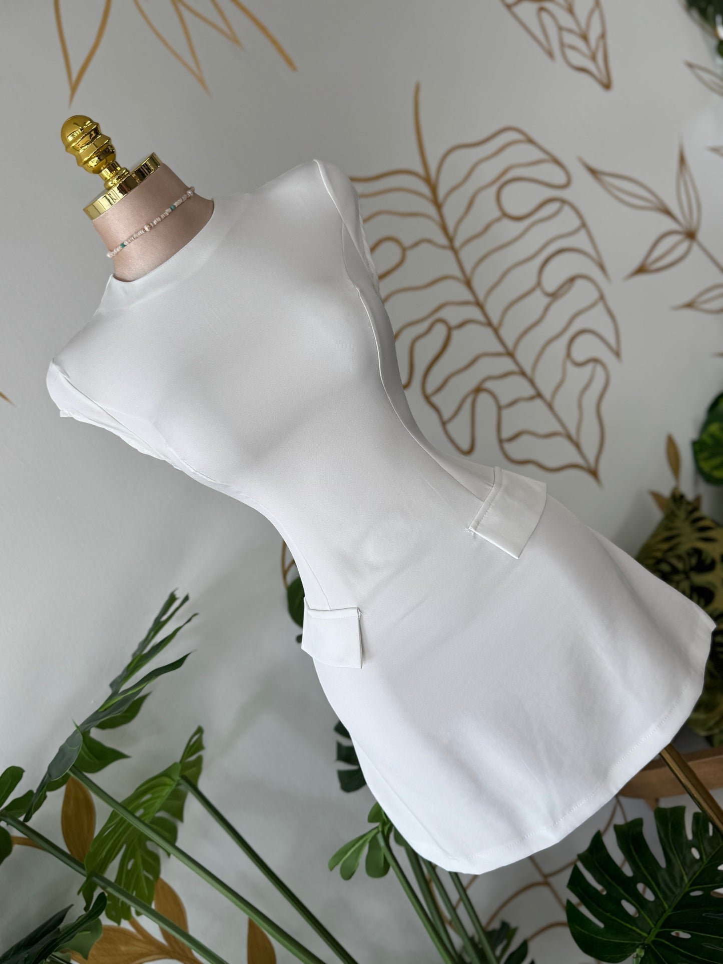 White Sculpt Dress