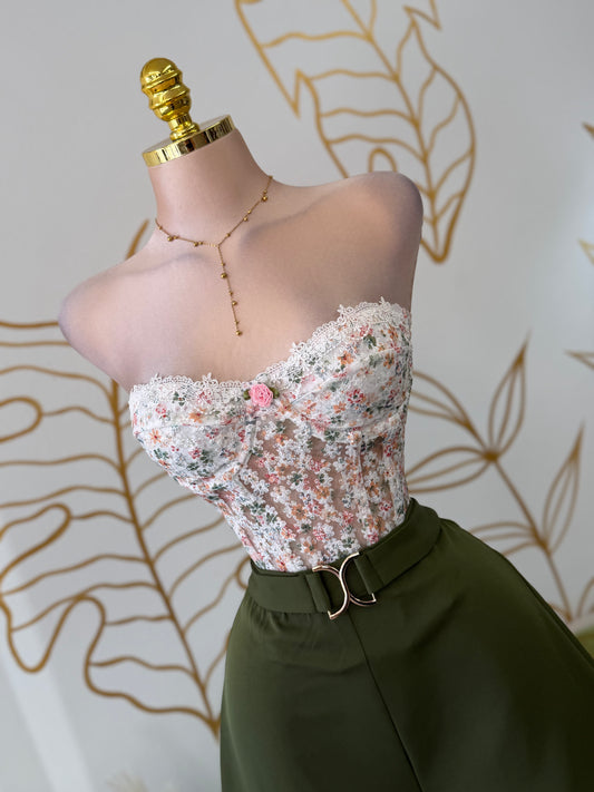 Floral Lace Corset Top