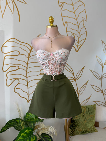 Floral Lace Corset Top