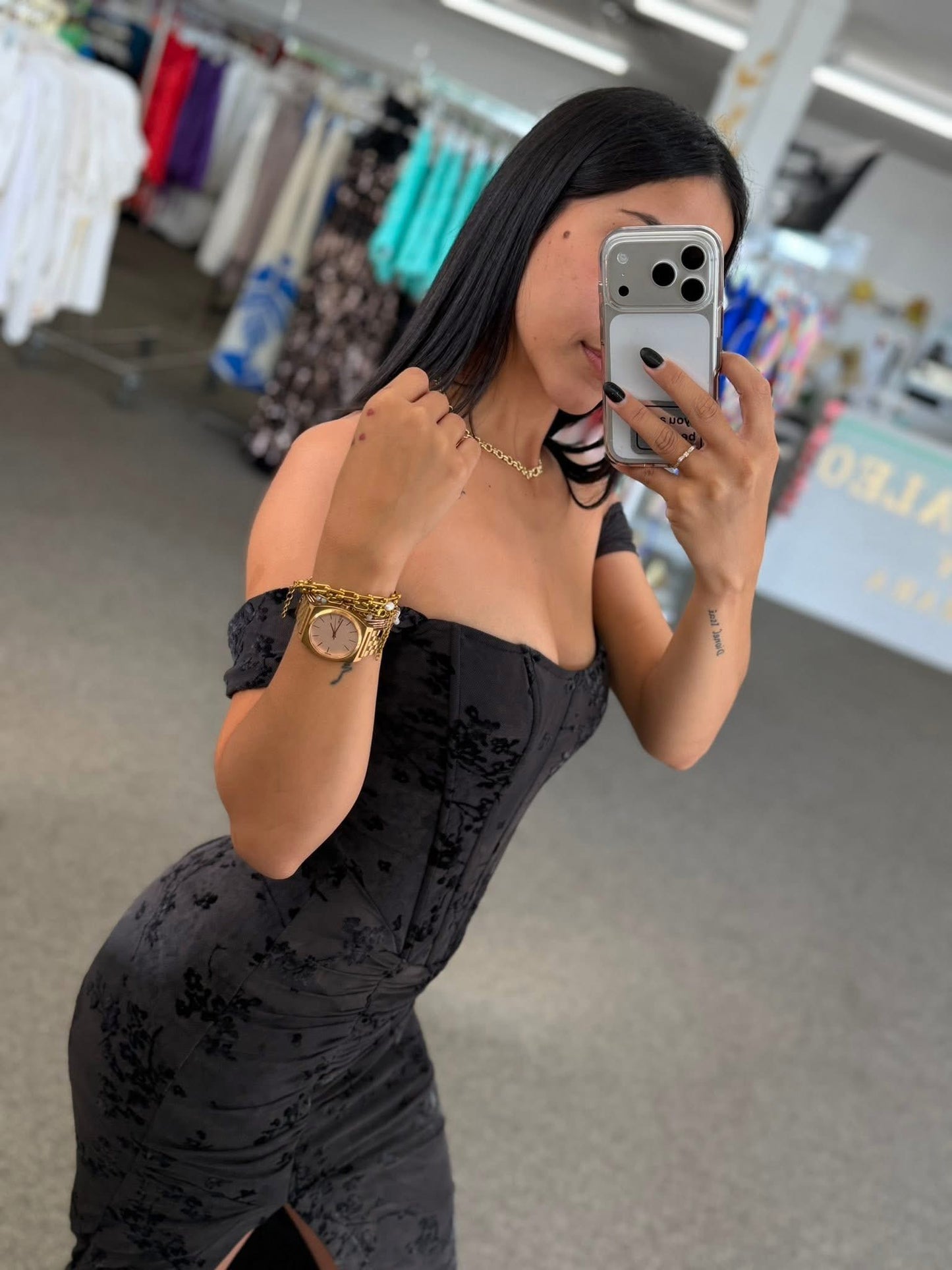 Midnight Velvet Sculpt Dress 🖤✨