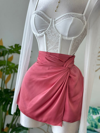 Rosé Draped Skort