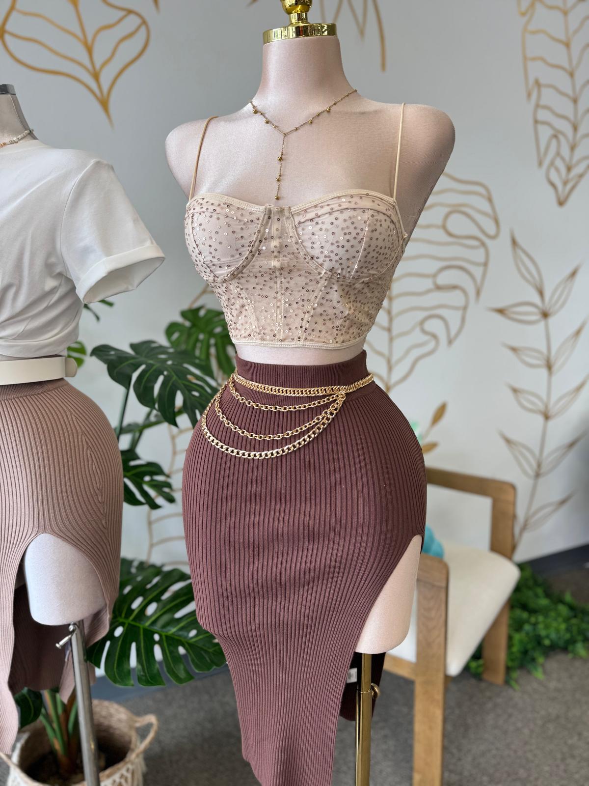 Glam Nude Top
