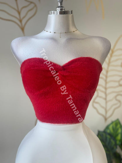 Strapless Fluffy Top