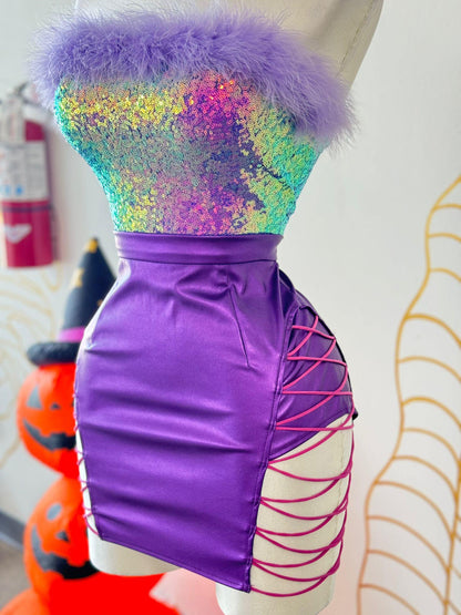 Mermaid Laced Dreams Mini Skirt