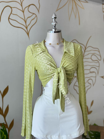 Lime Twist Long Sleeve Top