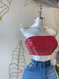 Red Crystal Glam Top