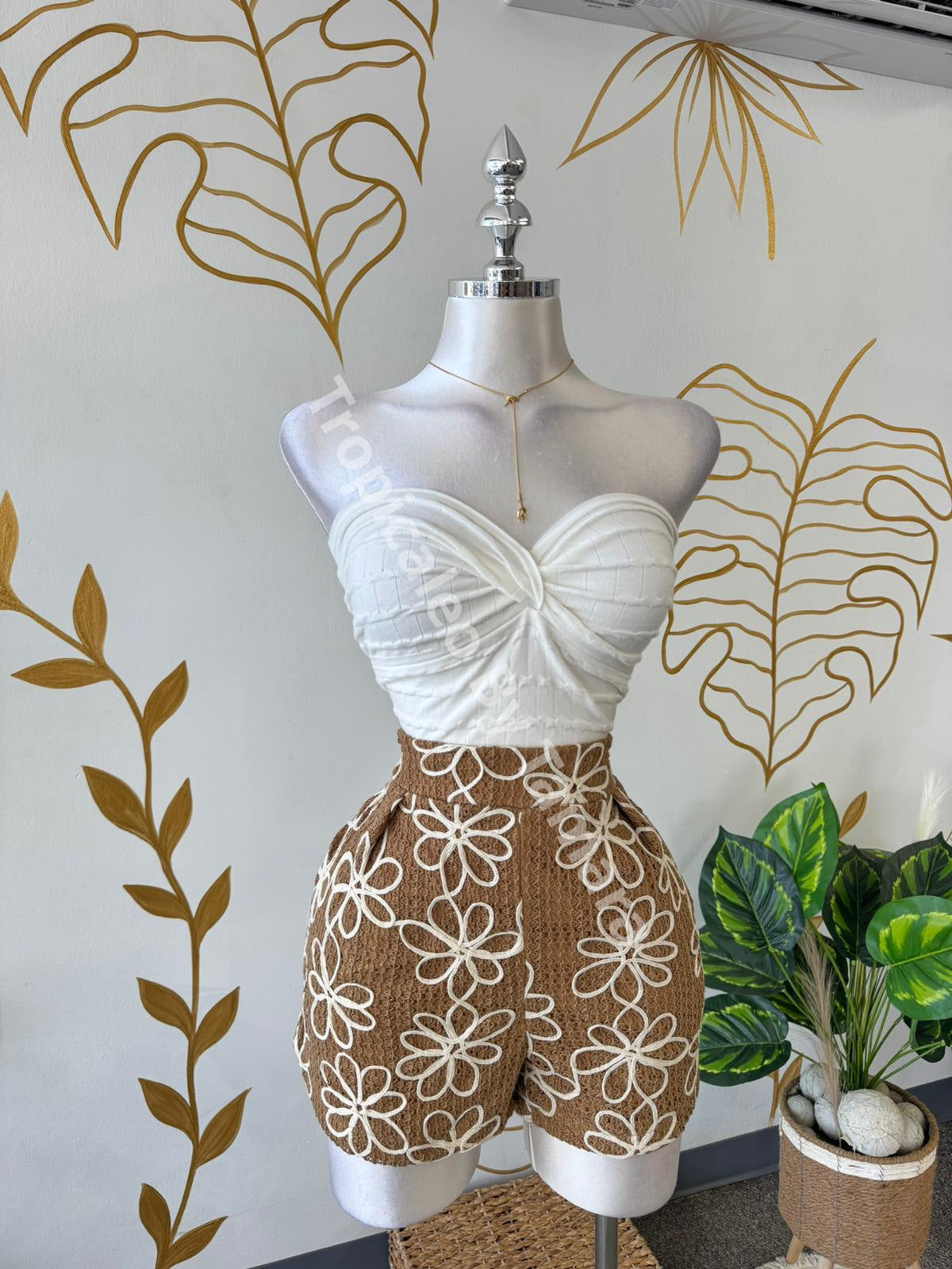Daisy Blossom Corset Crop Top