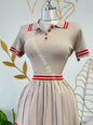 Beige Top and Skirt Set