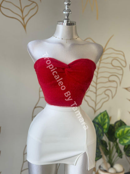 Strapless Fluffy Top