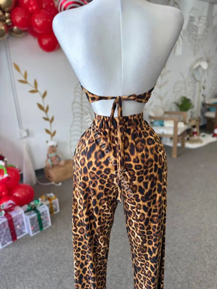 Animal Print Halter Set