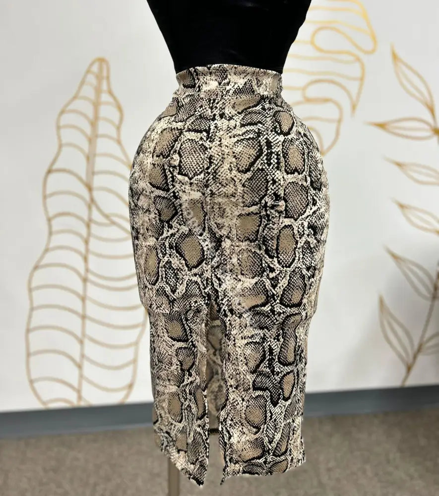 Animal Print Pencil Skirt (Falda)