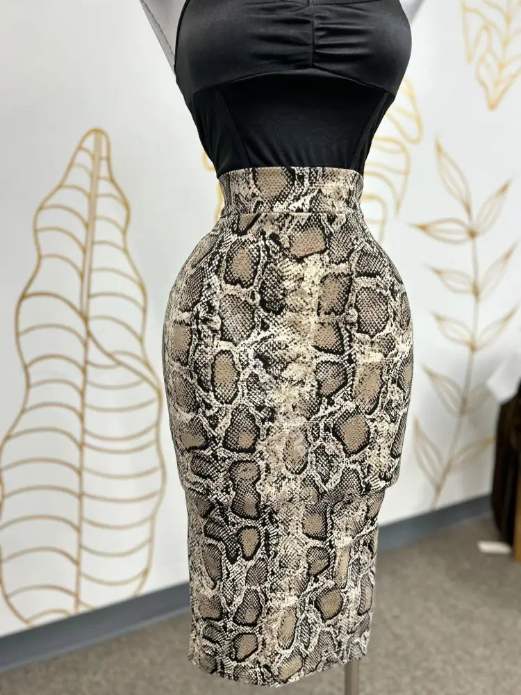 Animal Print Pencil Skirt (Falda)