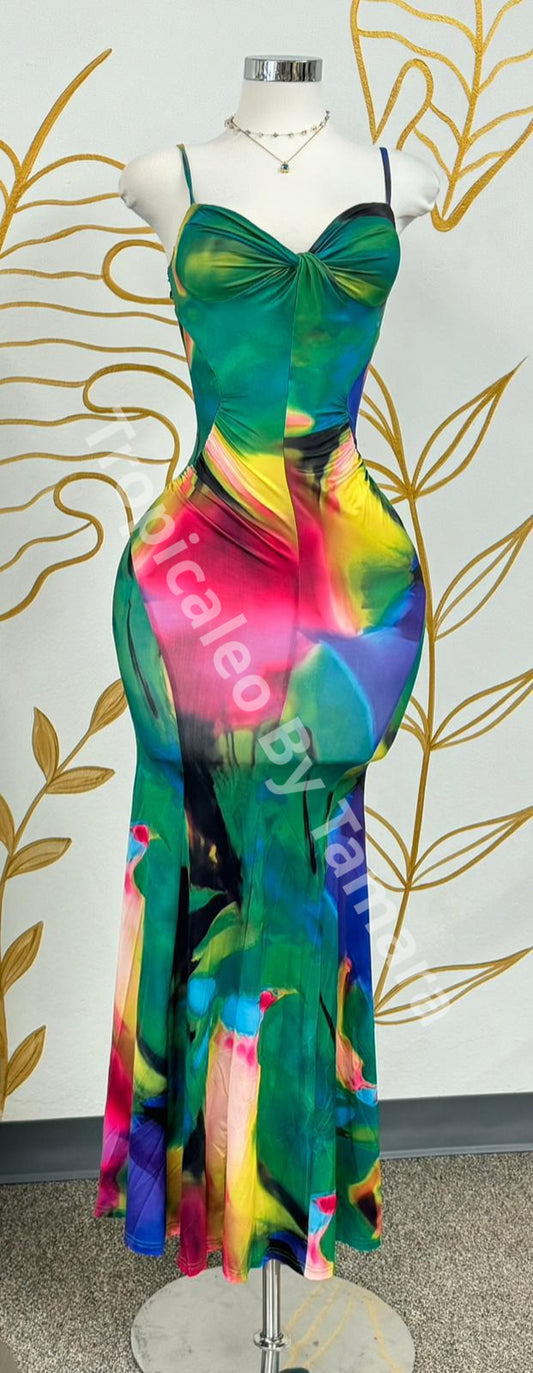 Aurora Watercolor Mermaid Dress