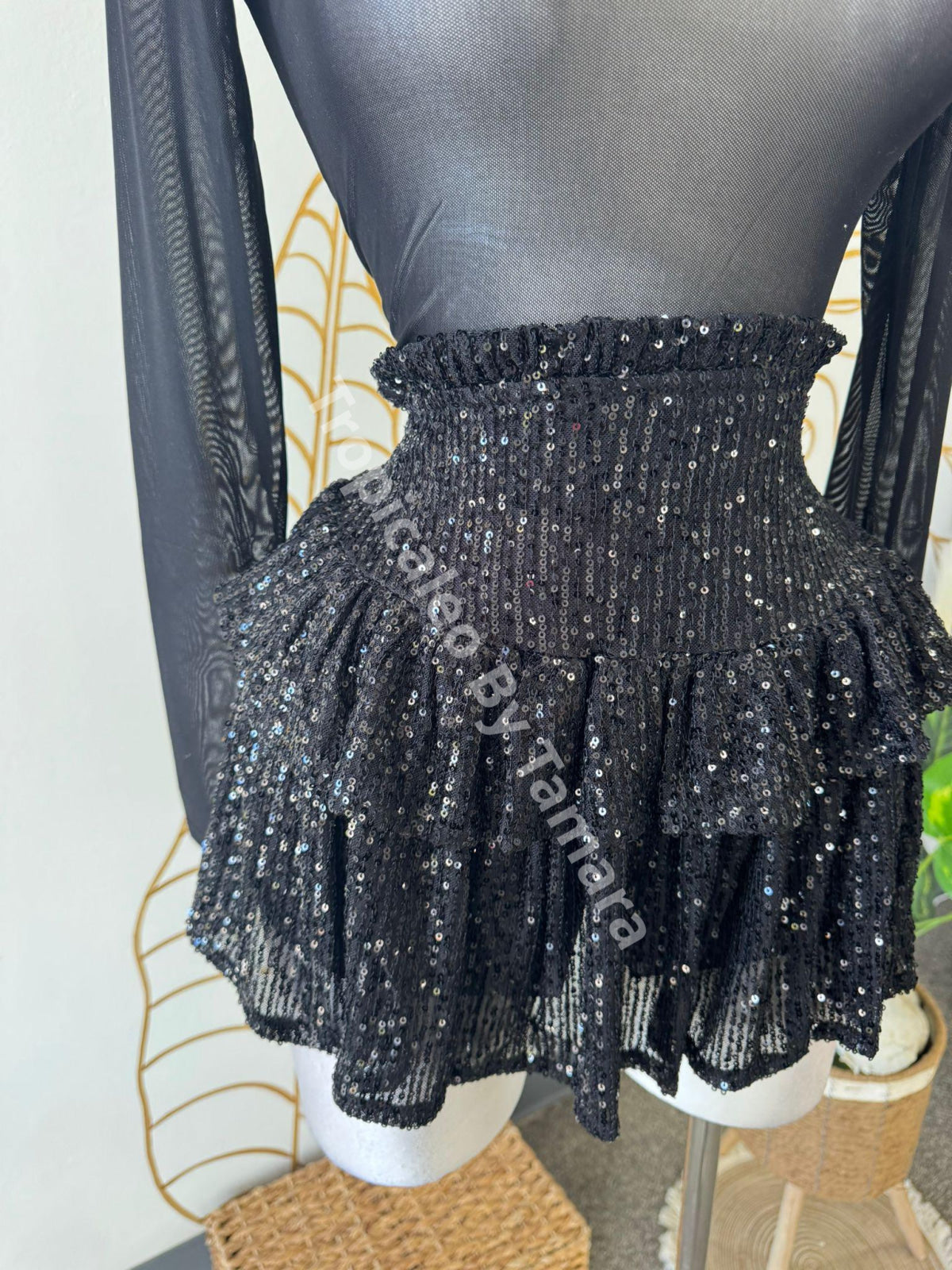 Long Sleeve Mesh Top