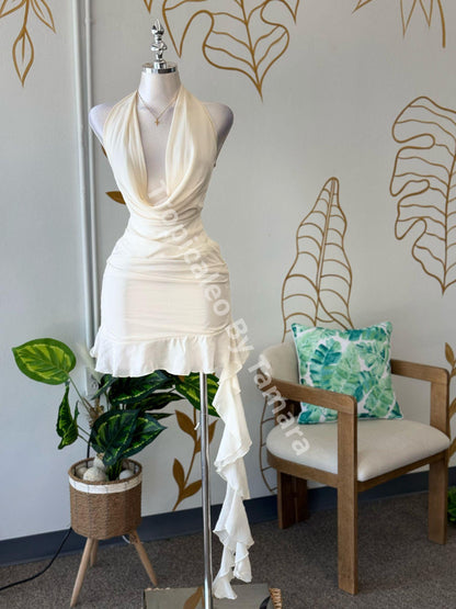 Ariella Backless Halter Dress
