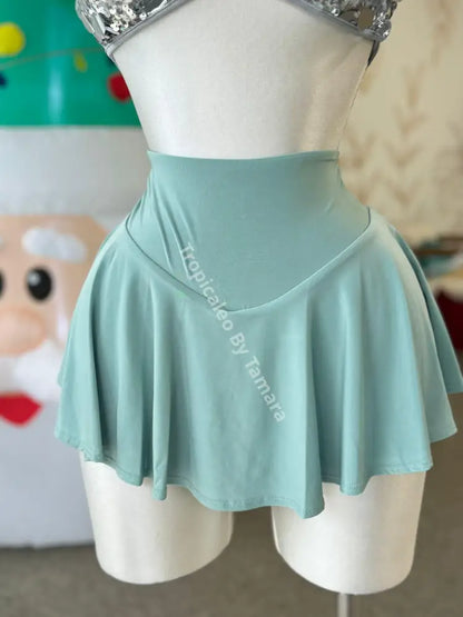 Ballet Flare Dance Skort (Variedad 3 Colores) Large / Verde Menta