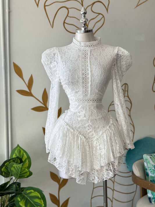 White Pure Elegance Romper