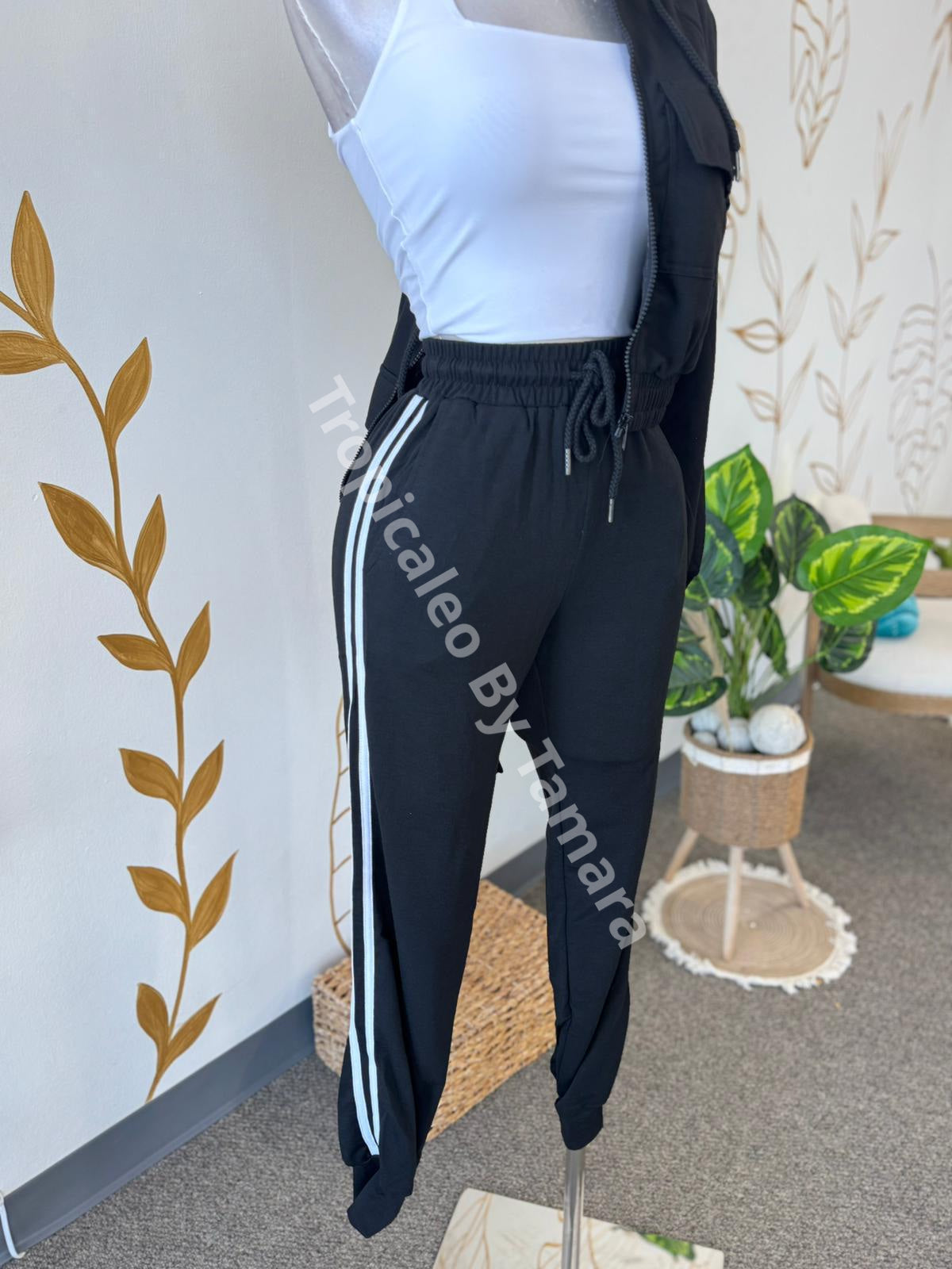 Stripes Jacket And Pants Set