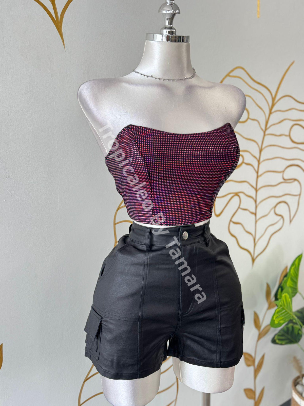 Cargo Leather Shorts