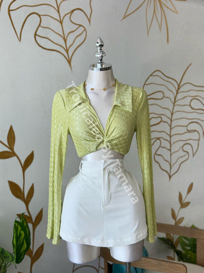 Lime Twist Long Sleeve Top