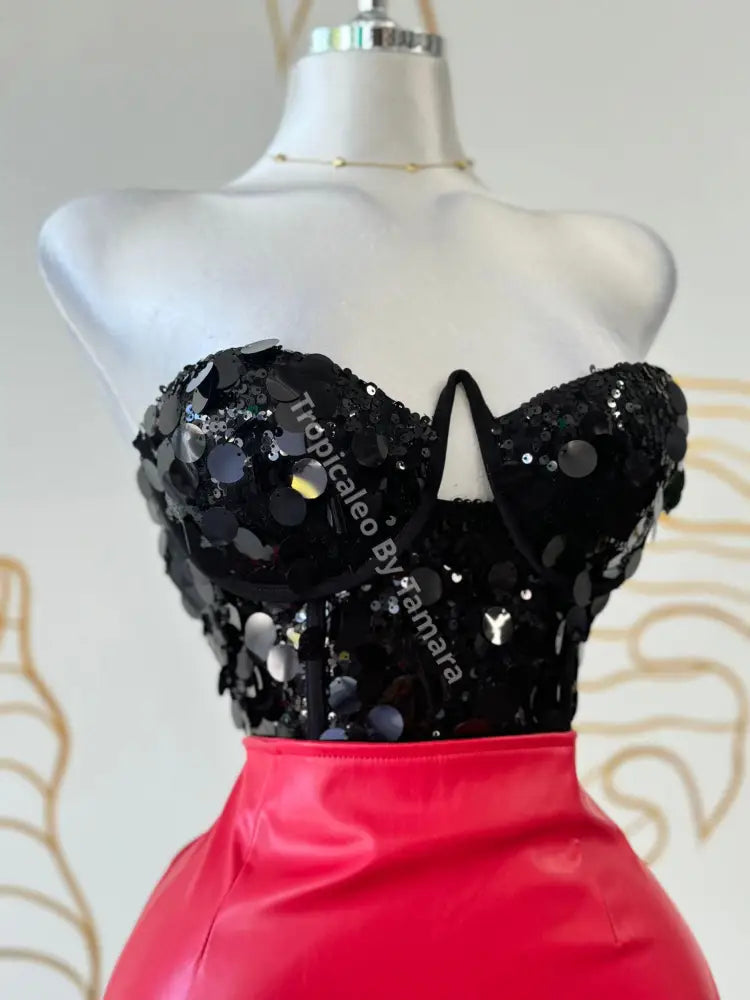 Bejeweled Bust Top