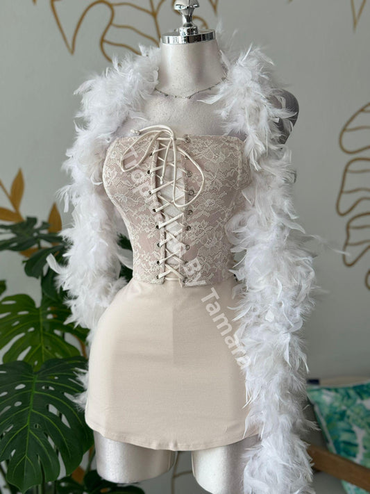 Lace-Up Strapless Corset