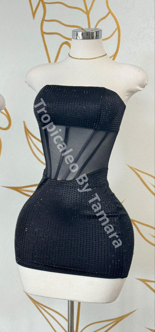 Black Dazzle Bodycon Dress