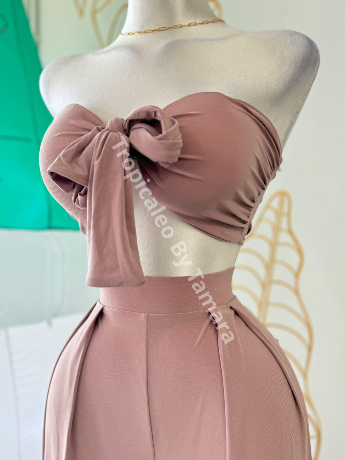 Blush Bow Two-Piece Set