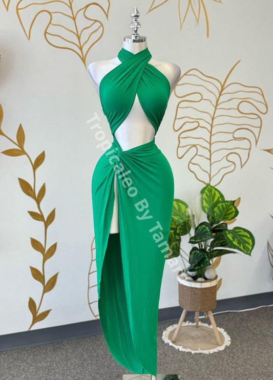Green Wrap Dress