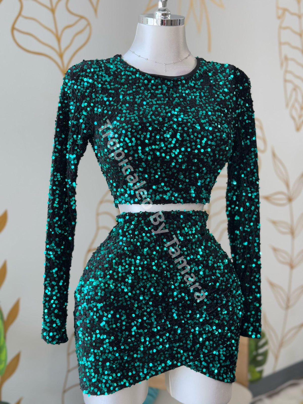 Emerald Glitz Duo Set