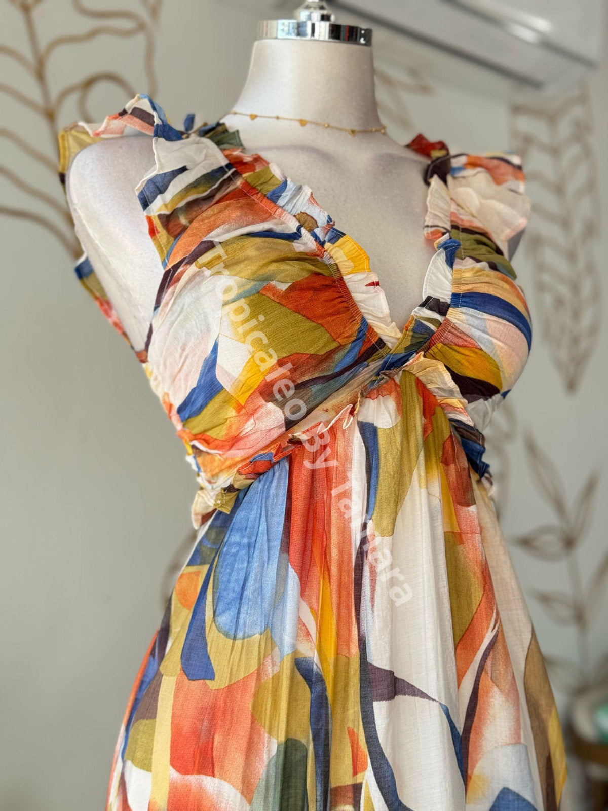 Sunset Breeze V Neck  Maxi Dress
