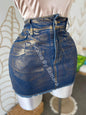 Golden Denim Skirt (Falda) Medium