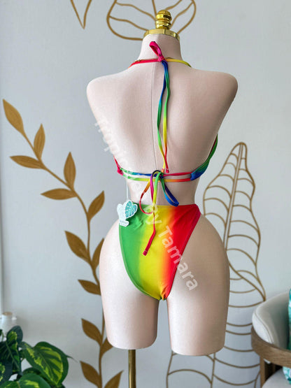 Rainbow Heat One-Piece Swimwear
