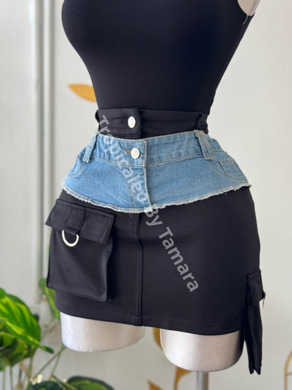DenimFusion Skirt