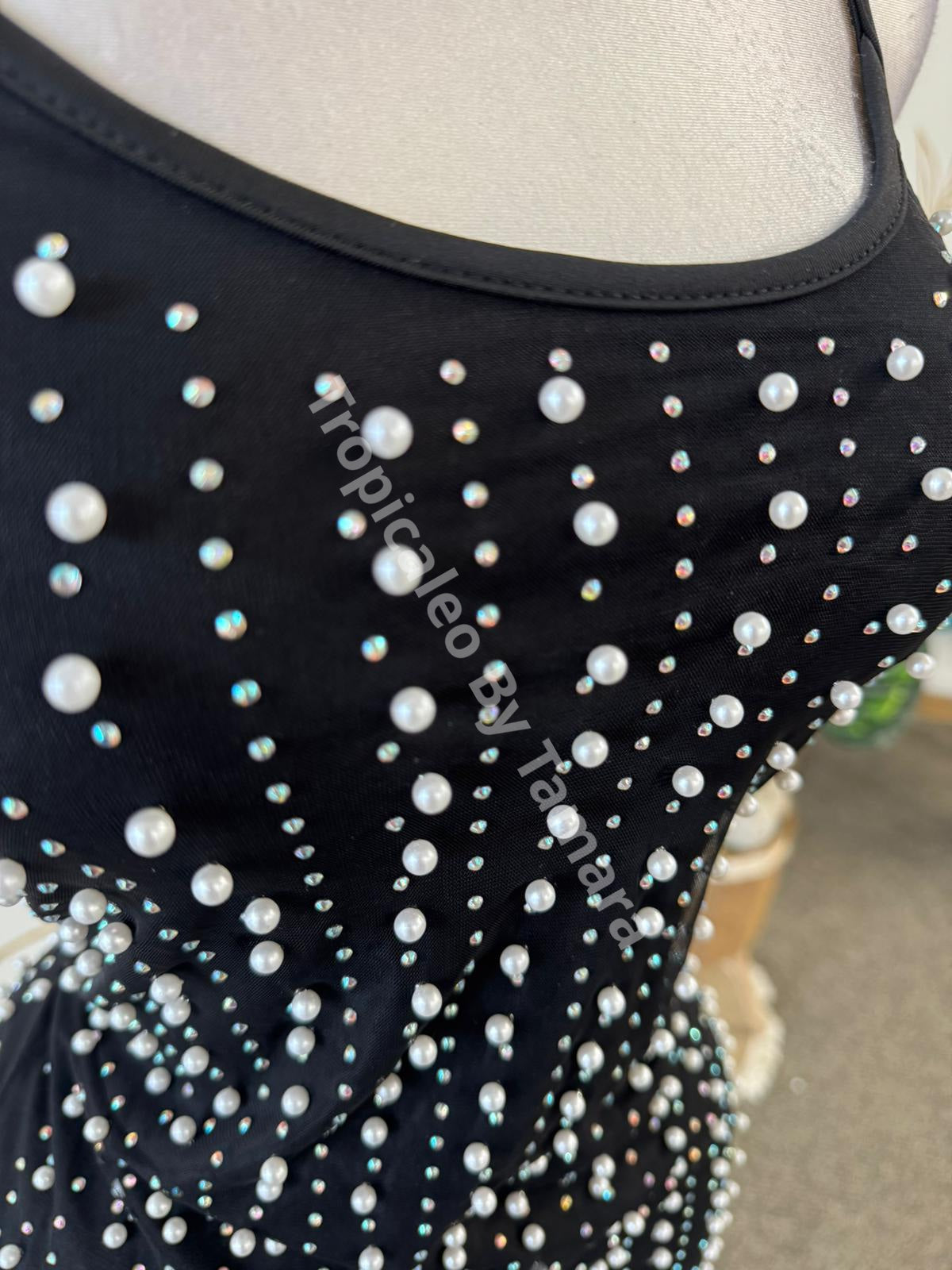Pearl Mesh Inside Lining Dress