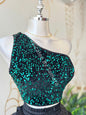 Emerald Sparkle Crop Top Medium