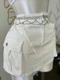 Cargo Mini Skirt Large / Blanco