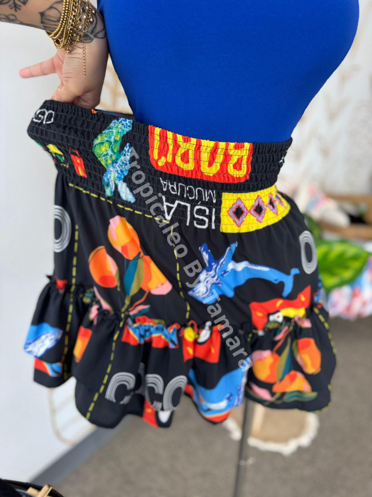 Island Details Black Skirt (Falda)