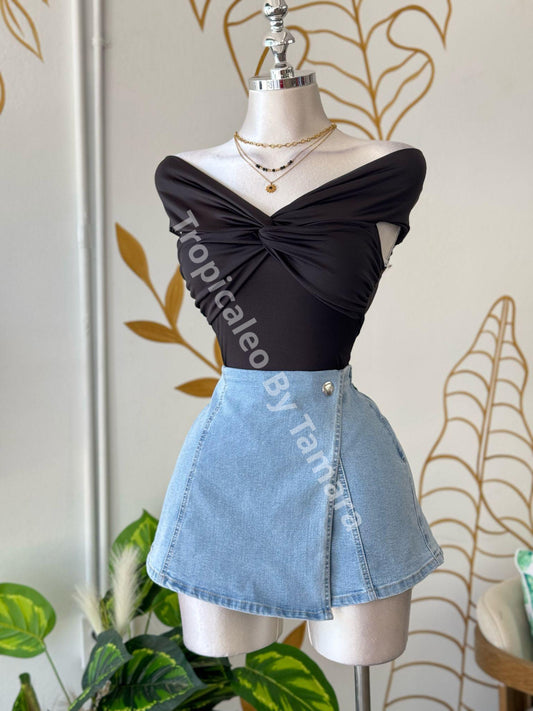 Black Twist Glam Bodysuit