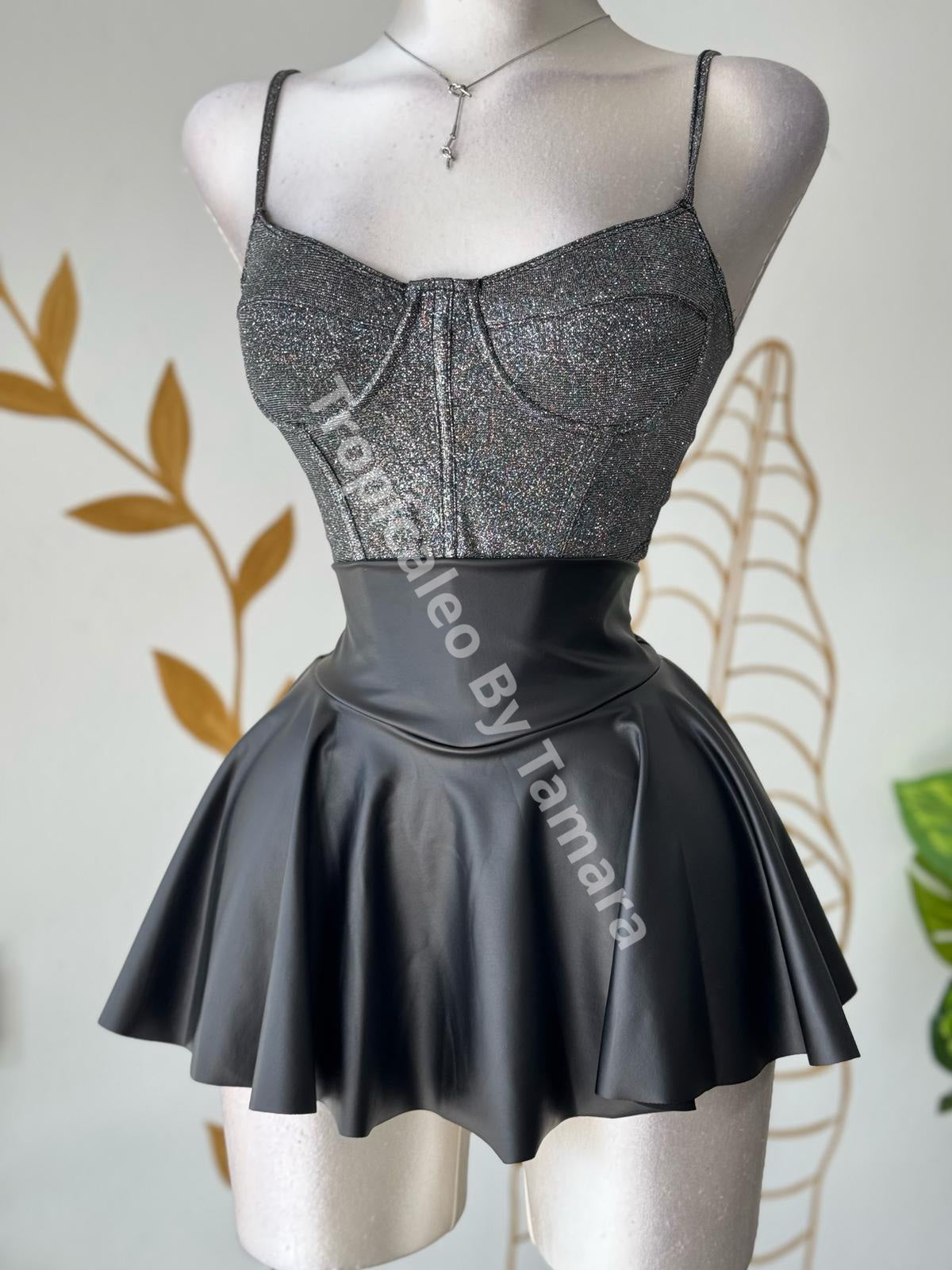 Starlight Leather Skort