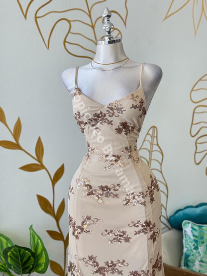 Glimmer Mesh Gown